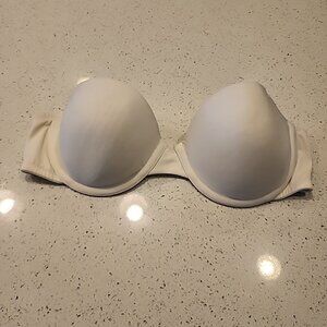 Victorias Secret Bra 36B Ivory Underwire Lined Strapless *no Straps
